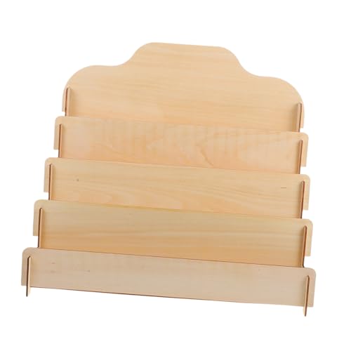BCOATH Holzständer für Grußkarten und Sticker aus Robustem Lindenholz Multifunktionaler Präsentationsständer mit Großzügigem Stauraum für Verkaufsstände und Ausstellungen von BCOATH