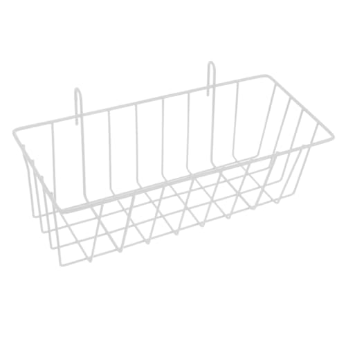 BCOATH Kaninchentrockenfutterhalter aus Verschleißfestem Metall Weiß Langlebiger Heuraufe für Kaninchenkäfig Leicht zu Reinigen und Praktisch für Drinnen Geeignet von BCOATH