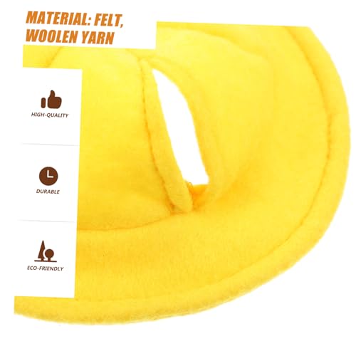 BCOATH Kleines Hasen Cosplay Gelbem Hut und Passendem Beutel Atmungsaktiv Leicht und Strapazierfähig Niedliche Haustier Kopfbedeckung für Kaninchenfest und Fotoshootings von BCOATH
