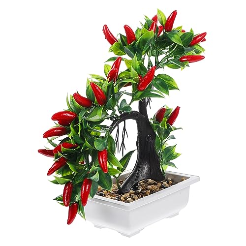 BCOATH Künstliche Chili-Pflanze Aus Kunststoff Lebensechte Dekorationspflanze Für Wohnzimmer Büro Küche Schlafzimmer Und Arbeitszimmer Pflegeleichte Kunstpflanze Mit Natürlichem BCOATH Künstliche Chili-Pflanze Aus Kunststoff Lebensechte Dekorationspflanze Für Wohnzimmer Büro Küche Schlafzimmer Und Arbeitszimmer Pflegeleichte Kunstpflanze Mit Natürlichem von BCOATH