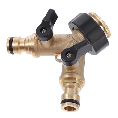 BCOATH Kupfer Wasserhahn Adapter mit Ventilen Robuster Schlauchverbinder für Waschmaschine und Außenwasserhähne Rostfrei Dicht Schließend Einsetzbar für Küche und Garten BCOATH Kupfer Wasserhahn Adapter mit Ventilen Robuster Schlauchverbinder für Waschmaschine und Außenwasserhähne Rostfrei Dicht Schließend Einsetzbar für Küche und Garten von BCOATH