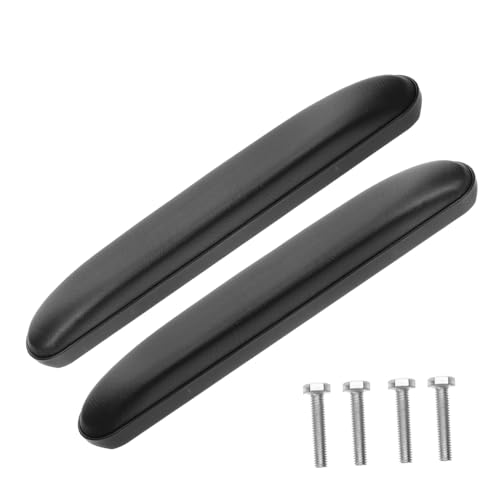 BCOATH Lange Leder Armlehnenpolster für Bürostuhl und Gaming Chair Komfortable Schwammfüllung Schützend und Strapazierfähig Passend für Armlehnen mit Lochabstand von BCOATH