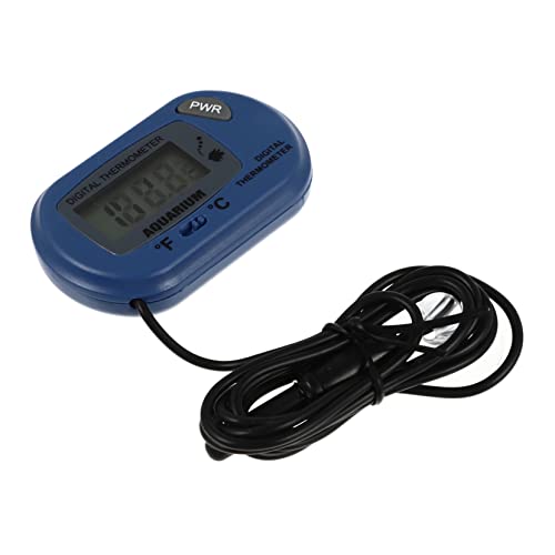 BCOATH Mini Aquarium Thermometer Digital Hohe Genauigkeit Handlich für Fischbecken Terrarien Blau mit Großem Display Einfach Ablesbar von BCOATH