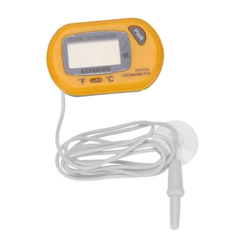 BCOATH Mini Digital Aquarium Thermometer Hochpräzise Temperaturanzeige für Fischbecken und Terrarien Kompaktes Design mit Großem Display Gelb BCOATH Mini Digital Aquarium Thermometer Hochpräzise Temperaturanzeige für Fischbecken und Terrarien Kompaktes Design mit Großem Display Gelb von BCOATH