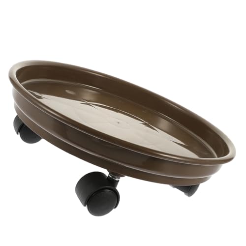 BCOATH Pflanzenroller mit Rädern Robuster Runder Pflanzentopf transportwagen Mobiler Pflanzenständer für Innen und Außen Einfacher Stil Vielseitig für Balkon Terrasse Wohnzimmer Geeignet von BCOATH