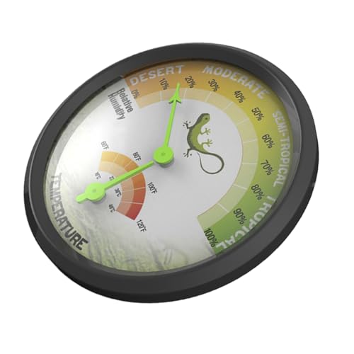 BCOATH Reptilien Thermometer Hygrometer Analog Temperatur und Luftfeuchtigkeitsmesser für Terrarien und Haustierboxen Langlebiges Präzises Messinstrument Batterie-frei Kompakt und BCOATH Reptilien Thermometer Hygrometer Analog Temperatur und Luftfeuchtigkeitsmesser für Terrarien und Haustierboxen Langlebiges Präzises Messinstrument Batterie-frei Kompakt und von BCOATH