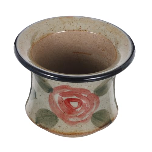 BCOATH Retro Handbemalter Keramik Blumentopf mit Abflussloch Vintage Pflanzgefäß für Sukkulenten und Kakteen Langlebiger Übertopf für Indoor Outdoor Balkon und Wohnzimmer Rustikales BCOATH Retro Handbemalter Keramik Blumentopf mit Abflussloch Vintage Pflanzgefäß für Sukkulenten und Kakteen Langlebiger Übertopf für Indoor Outdoor Balkon und Wohnzimmer Rustikales von BCOATH