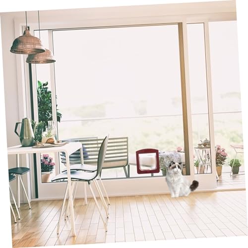 BCOATH Robuste Katzentür und Hundeklappe aus Hochwertigem Material Kompakte Platzsparende Haustierklappe für Innentüren Einfache Anbringung Beidseitige Öffnung für Katzen Hunde und von BCOATH