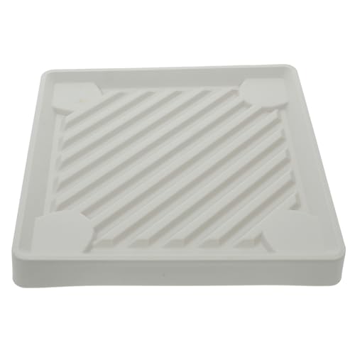BCOATH Robuster Quadratischer Pflanzenständer mit Rädern Mobiler Blumentopf Tablett Rollender Pflanzgefäßsockel Kunststoff für Garten und Terrasse von BCOATH