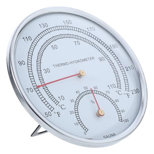 BCOATH Sauna Thermometer Hygrometer Großes Display Präzises Temperatur Feuchtigkeitsmessgerät für Sauna Zuhause Hohe Temperaturbeständigkeit Einfache Bedienung Langlebiges Saunazubehör von BCOATH