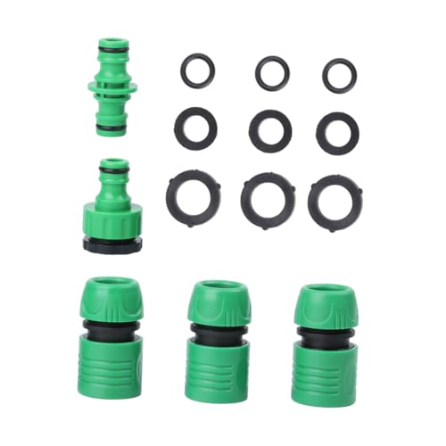 BCOATH Schlauchverbinder Set Grün Schnellkupplung Gartenschlauch Verbinder Druckfest und Stoßfest Wasserhahn Anschluss für Gartenbewässerung und Balkon Pflanzenpflege von BCOATH