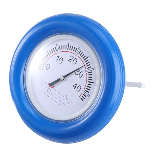 BCOATH Schwimmendes Poolthermometer Blau Wasserthermometer für Teiche Schwimmbäder Spa Hot Tubs Langlebig Edelstahl Kunststoff Genaues Wassertemperaturmessgerät von BCOATH