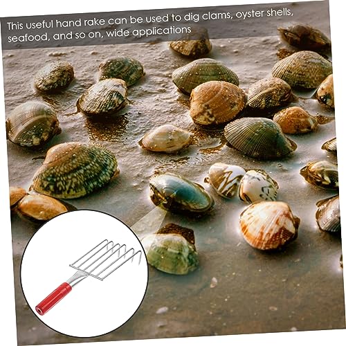 BCOATH Strandrechen mit Zähnen Langlebiger Handrechen für Muschelsuche und Gartenarbeit Metallzähne zum Lockern von Boden und Aufsammeln von Gartenabfällen Vielseitiges Gartenzubehör für von BCOATH