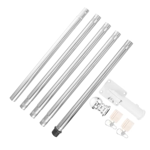 BCOATH Teiliger Edelstahl Fahnenmast Set Verstellbar Wetterbeständig Robust für Außenbereich mit Stabilem Weißem Sockel und Fahnenhalterungen für Garten Wand Dach und Fahrzeugmontage BCOATH Teiliger Edelstahl Fahnenmast Set Verstellbar Wetterbeständig Robust für Außenbereich mit Stabilem Weißem Sockel und Fahnenhalterungen für Garten Wand Dach und Fahrzeugmontage von BCOATH