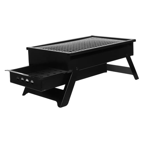 BCOATH Tragbarer Faltbarer Holzkohlegrill aus Edelstahl Kompakter Outdoor Grill für Camping Garten und Picknick Mittlere für Personen Leicht Transportierbar und Vielseitig Einsetzbar von BCOATH