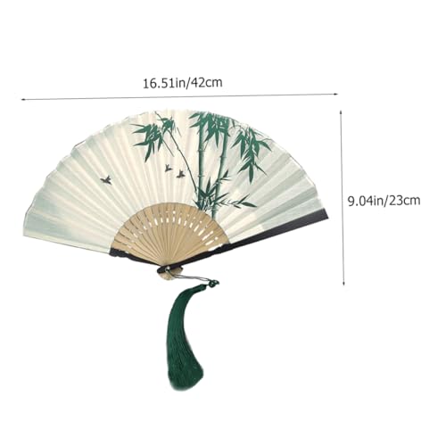 BCOATH Vintage Faltbarer Handventilator aus und Stabiles Design Leicht Tragbar Chinesischer Retro Fächer für Hochzeit Tanz Dekoration Traditioneller Faltbarer Handfächer von BCOATH