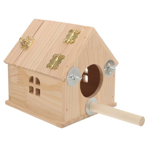 BCOATH Vogelbrutkasten aus Holz für Wellensittiche und Papageien Natürlicher Nistplatz Brutverhalten Geeignet für Papageien Nymphensittiche Sittiche und Andere Ziervögel Wetterfestes von BCOATH