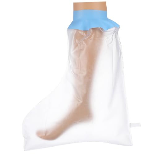 BCOATH Wasserdichte Silikon Fußschutz Dusche Schutz Überzug für Gipsverband Elastisch Wiederverwendbar mit Aufhängehilfe für Erwachsene Fußabdeckung Badewannen Schutz von BCOATH