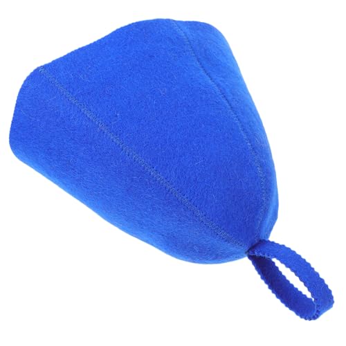 BCOATH Wollfilz Sauna Hut Tragbare Haube für Damen und Herren Schnelltrocknend Atmungsaktiv für Spa und Sauna Blau mit Hoher Wasseraufnahme und von BCOATH