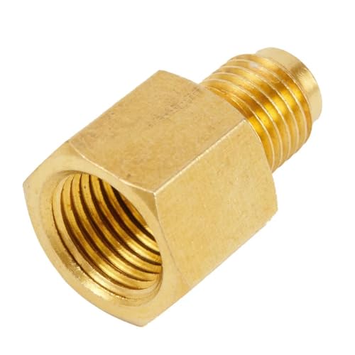 BCOMFY 1PC Messing Fitting Klimaanlage Stickstoff Flasche Adapter Zoll Fluor Rohr 1/4 SAE AG Zu G1/4'' IG regler Adapter Armaturen von BCOMFY