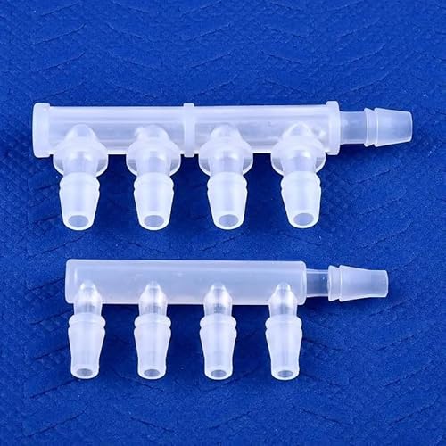 BCOMFY 5~200 Stücke 2,4~9,5mm PP Gleicher Durchmesser 5-Wege-Anschluss Aquarium Tank Luftpumpe Schlauchverbindung Gartenbewässerungssystem Rohr Pagodenverbindungen(9.5mm,20 Pieces) von BCOMFY
