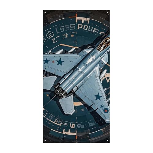 Air Force Fighter Jet-Türabdeckung, Frühlings- und Sommerflagge, hängende Flagge, Veranda, Schild, Outdoor, saisonale Feiertags-Hof-Dekoration für Haustür und Veranda von BCSRVCE