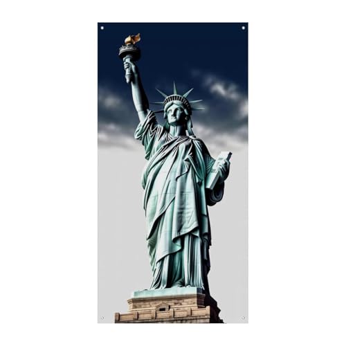 Freiheitsstatue Türabdeckung Frühling Sommer hängende Flagge Veranda Schild Outdoor saisonal Urlaub Hof Dekor für Haustür und Veranda von BCSRVCE
