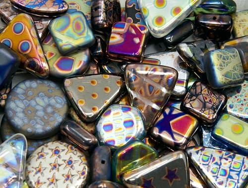 25 g Czech Bead Mix, LIMITED EDITION Bohemia Glass Beads with AB & Vitrail coating with various Patterns 25 g Czech Bead Mix, LIMITED EDITION Bohemia Glass Beads with AB & Vitrail coating with various Patterns von BCV Glass
