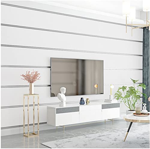 Cremeweiß Vliestapete 9,5 m x 0,53 m Vertikale Streifen Tapete Modernes Design Breite Streifen Tapete für Flur Wohnzimmer Schlafzimmer Büro Cremeweiß Vliestapete 9,5 m x 0,53 m Vertikale Streifen Tapete Modernes Design Breite Streifen Tapete für Flur Wohnzimmer Schlafzimmer Büro von BCWGERFSDJ