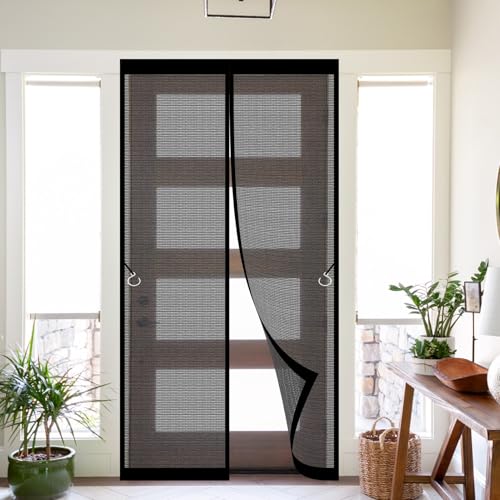 Magnet Fliegengitter Tür 83 x 212 cm Fliegengitter Tür Ohne Bohren Magnetvorhang Insektenschutz Durch Leichte Montage Magnetvorhang für Schlafzimmer, Kinderzimmer, Schwarz Magnet Fliegengitter Tür 83 x 212 cm Fliegengitter Tür Ohne Bohren Magnetvorhang Insektenschutz Durch Leichte Montage Magnetvorhang für Schlafzimmer, Kinderzimmer, Schwarz von BCXDUOMI