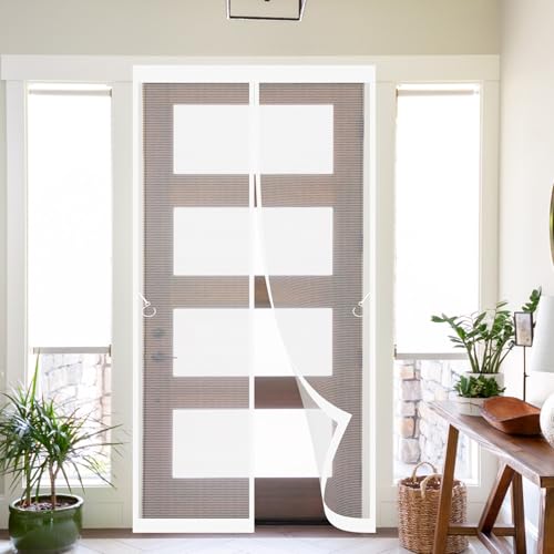 Magnet Fliegengitter Tür 96 x 207 cm Fliegengitter Tür Ohne Bohren Magnetvorhang Insektenschutz Durch Leichte Montage Magnetvorhang für Schlafzimmer, Kinderzimmer, Weiß Magnet Fliegengitter Tür 96 x 207 cm Fliegengitter Tür Ohne Bohren Magnetvorhang Insektenschutz Durch Leichte Montage Magnetvorhang für Schlafzimmer, Kinderzimmer, Weiß von BCXDUOMI