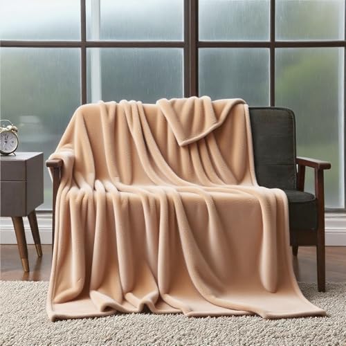 Wohndecke 120 x 170 cm Warm Und Leicht Wohn-Kuscheldecken für Wohnzimmer, Throw Blanket Wide Use, Beige von BCXDUOMI