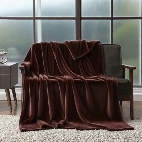 Wohndecke 120 x 190 cm Warm Und Leicht Wohn-Kuscheldecken für Wohnzimmer, Throw Blanket Wide Use, braun von BCXDUOMI