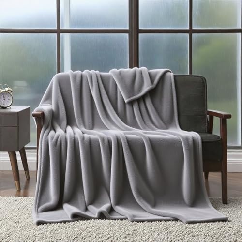 Wohndecke 70 x 220 cm Warm Und Leicht Wohn-Kuscheldecken für Wohnzimmer, Throw Blanket Wide Use, Hellgrau von BCXDUOMI