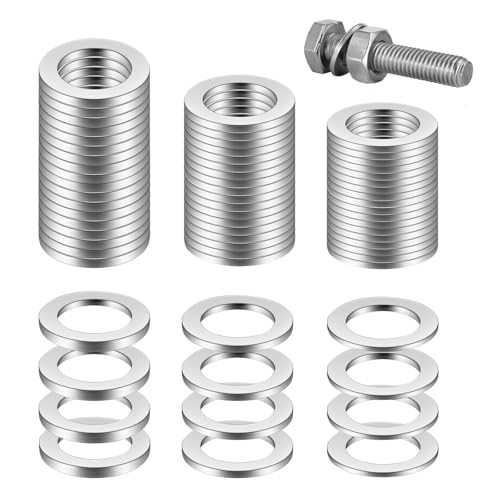 110 Stück Fitschenringe Set,Fitschenringe Zimmertüren,ø 10mm X 16mm Tür Unterlegscheiben,1mm&1.2mm&2mm Edelstahl Flach Sicherungsscheiben,Beilagscheiben Sortiment für Standard Zimmertüren Montageringe von BCYSNR