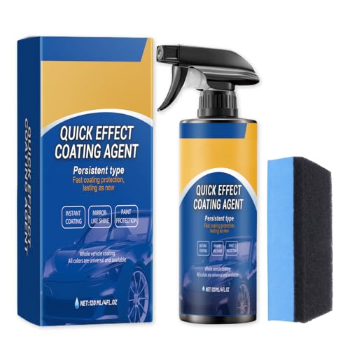 Quick Effect Coating Agent, Multifunktionales Beschichtungs- Erneuerungsspray, Fortschrittliches Auto-Schnellbeschichtungsspray mit 1 Schwamm, Auto Schnellbeschichtungsspray von BCYSNR