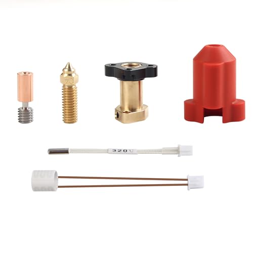 BCZAMD 3D Drucker Zubehör K1 Max Keramik Heizblock Hotend Kits Ersatz 0.4mm Düsenthermistor Titanlegierung Kehle Hochgeschwindigkeitsdruckkopf mit Silikonsocke für K1 1.75mm Filament von BCZAMD