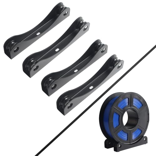 BCZAMD 3D-Drucker-Zubehör Separate Filament Spool Holder: SPCCc Material Verstellbare Halterung für TPU/PLA/ABS/Nylon/Holz/PEGT Flext Filament von 0.5KG bis 5KG und 2020 Extrudiertes Profil 2er Pack von BCZAMD