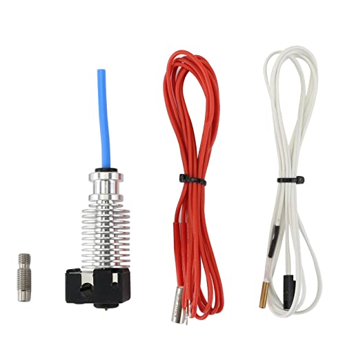 BCZAMD 3D Hotend Kits Prusaa MK3 MK3S MK3S+ MMU2S Ersatz Extruder Teile Hotend zusammengebaut 3D-Drucker enthalten Messing Düse V6 Heatbreak Heatsink Heizpatrone Thermistor Heizelement Block PTFE Rohr von BCZAMD