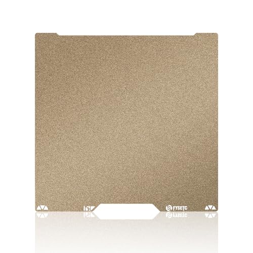 BCZAMD 3D Printer Platform H2D 355×346mm Flexible Build Plate : Double Sided Texture PEI Gold Powder Coated Removable Spring Steel Sheet - Strong Adhesion Easy Prints Releasse von BCZAMD