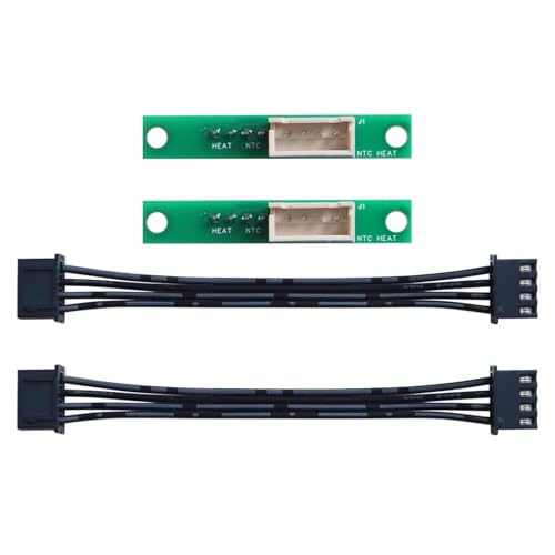 BCZAMD Adventurerr 5M/ 5M Pro 3D Drucker Zubehör 2Pcs Hotend Extruder Transfer Adapter Board Replacement: PCB Teil für Verbindung von Extruder Druckkopf Motherboard mit Kabel von BCZAMD