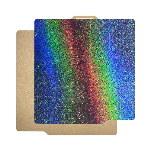 BCZAMD ×1 P1P Kits 3D-Drucker Zubehö Flex Plattform: 257×257mm Abnehmbare Doppelseite Farbiges PEY+Textured PEI Beheiztes Bett - Wie Glasoberfläche Federstahl Bauplatte Nicht Magntscche Seit von BCZAMD