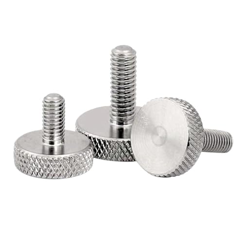 1PC/2PCS/5PCS M3 M4 M5 M6 M8 M10 304 A2-70 Edelstahl Rändel Flachkopf Handfestziehen Vorhang Wand Glas Daumen Schraube Bolzen(2pcs M6x10mm) von BCZWLWCND