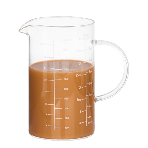 BCnmviku Messbecher Glas,Messbecher 1l Mit Griff,Measuring Cups Zum Backen,Kochen,Küche BCnmviku Messbecher Glas,Messbecher 1l Mit Griff,Measuring Cups Zum Backen,Kochen,Küche von BCnmviku