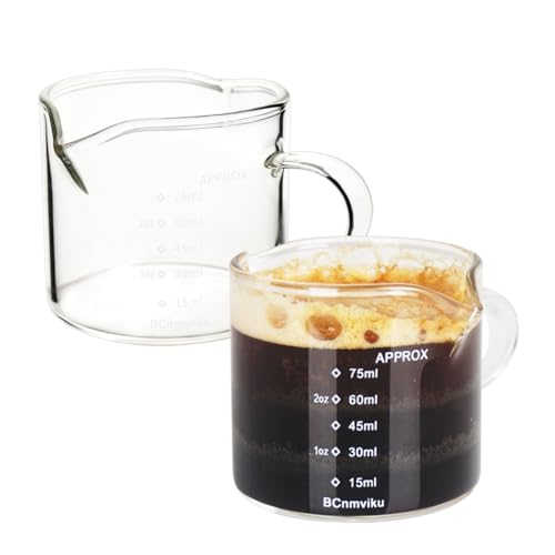 BCnmviku Messbecher mit Doppelausgießer, 2 Stück, Klar, 113 ml, Borosilikatglas BCnmviku Messbecher mit Doppelausgießer, 2 Stück, Klar, 113 ml, Borosilikatglas von BCnmviku