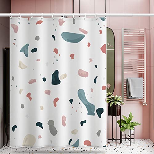 BCughia Duschvorhang, Duschvorhang Waschbar Graffiti Polyester Weiß Bunt Shower Curtain Set 80x180cm(31" W x 71" H) von BCughia