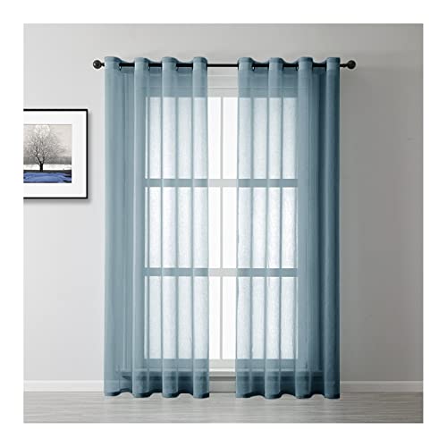 BCughia Gardinen Vorhang 2er Set, Vorhang Lichtdurchlässig Einfarbig Gardinen Wohnzimmer Fenster Modern H 183 x B 102 cm, Marineblau BCughia Gardinen Vorhang 2er Set, Vorhang Lichtdurchlässig Einfarbig Gardinen Wohnzimmer Fenster Modern H 183 x B 102 cm, Marineblau von BCughia