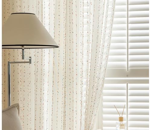 BCughia Vorhänge Wohnzimmer 2er Set, Vorhänge Transparent 137x214 Bunter Jacquard Vorhang Fenster Schlafzimmer von BCughia