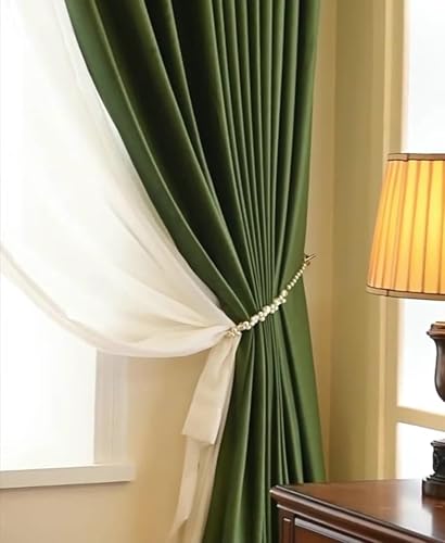 BCughia Vorhang Blickdicht Wohnzimmer, Gardine Vorhang 2er Set 102x214 Weizen Textur Vorhänge Gardinen Schlafzimmer von BCughia