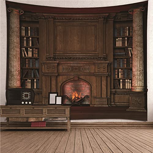 BCughia Wand Teppich Gothic, Wandbehang Braun Polyester Kamin Wandteppich 150x130cm (59" x 51") Wanddeko Wohnzimmer Geschenk von BCughia